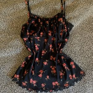 y2k floral tank top